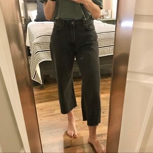 High Rise Wide Leg Crop Jeans